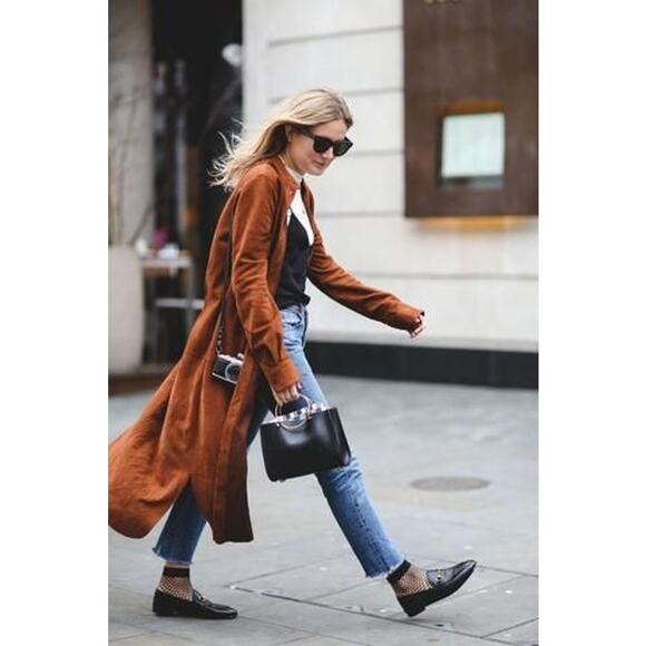 Naturalizer Black Leather Loafers w Chain Detail | Quiet Luxury Fall Capsule - Picture 12 of 16